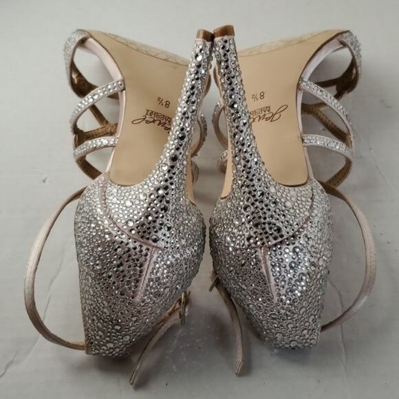 Jewel Badgley Mischka Gweny Heels Stilettos Strappy Sandals Womens Womans 8.5 - Picture 10 of 14